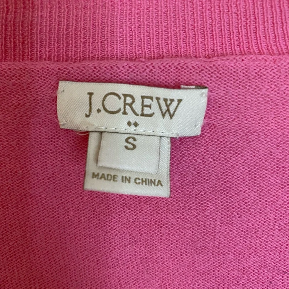 J. Crew Cotton Women's V-Neck Pink oversized Sweater
